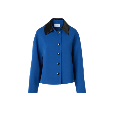 Short Jacket in Heavy Wool Tricotine