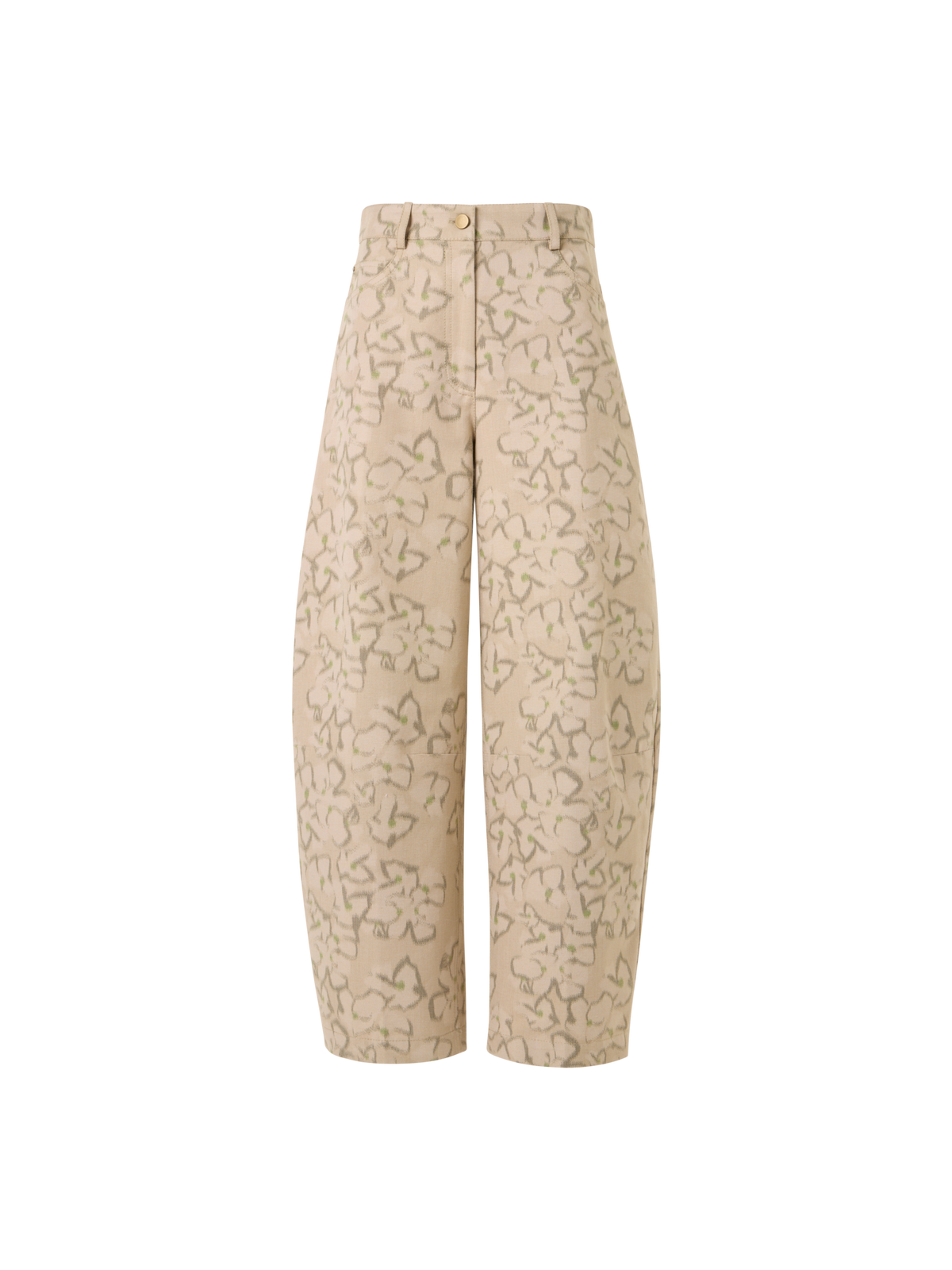 Designer Farrow Hose aus Baumwoll-Canvas - Beige
