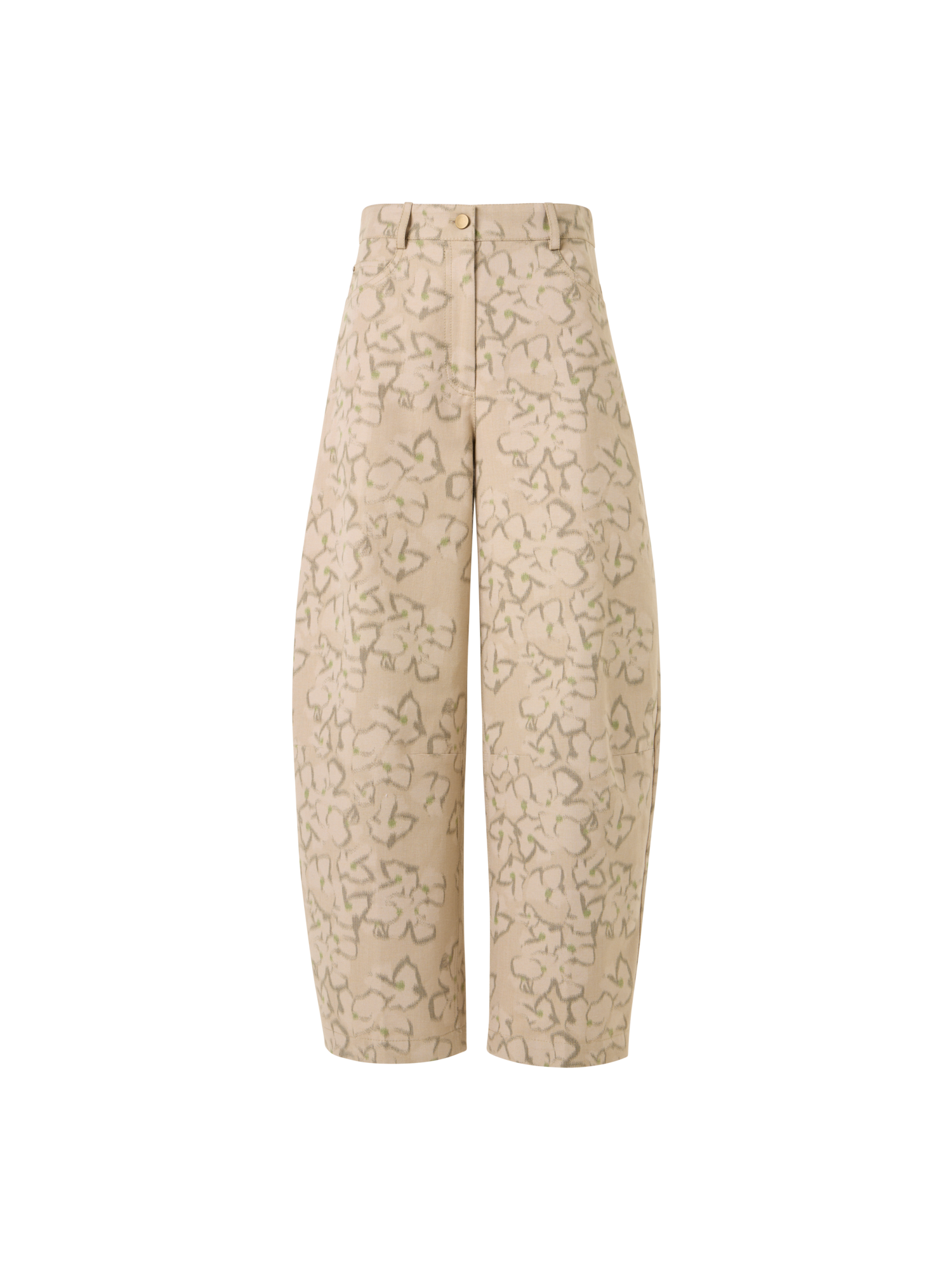 Designer Farrow Hose aus Baumwoll-Canvas - Beige