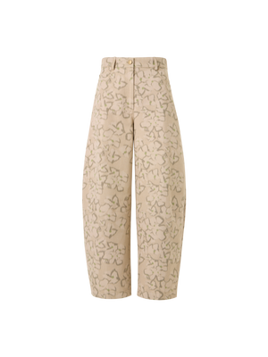 Designer Farrow Hose aus Baumwoll-Canvas - Beige