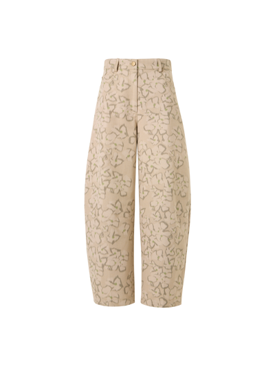 Designer Farrow Hose aus Baumwoll-Canvas - Beige