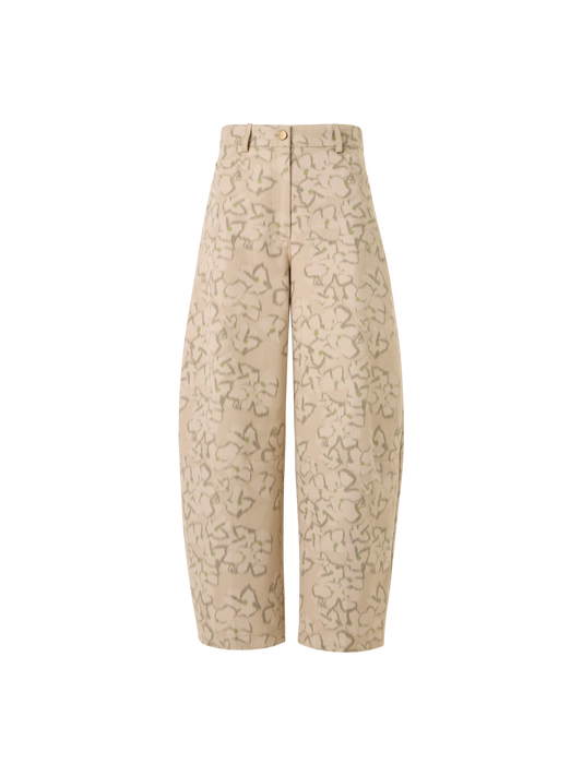 Designer Farrow Hose aus Baumwoll-Canvas - Beige