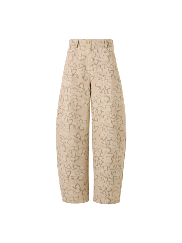 Designer Farrow Hose aus Baumwoll-Canvas - Beige