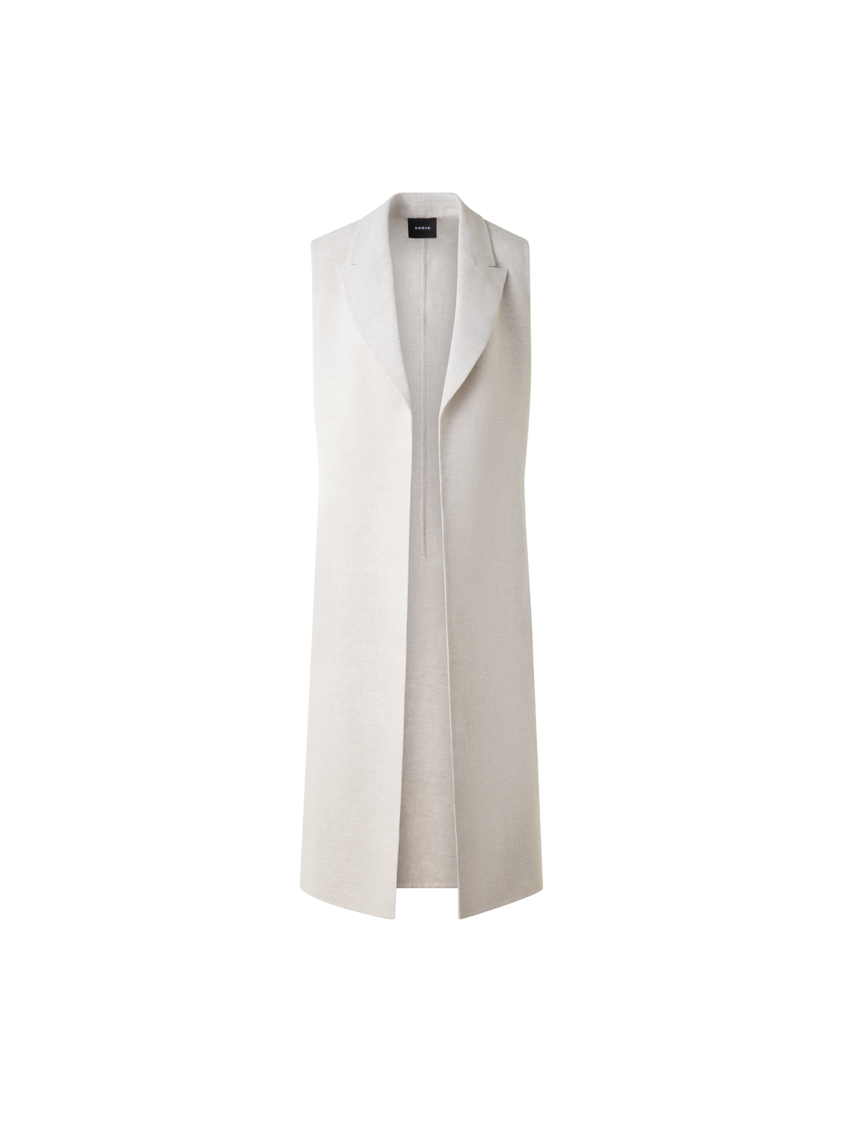 Designer Duo Mantel - Leinen-Weste und Bolero - Grau - Ecru - Weiss