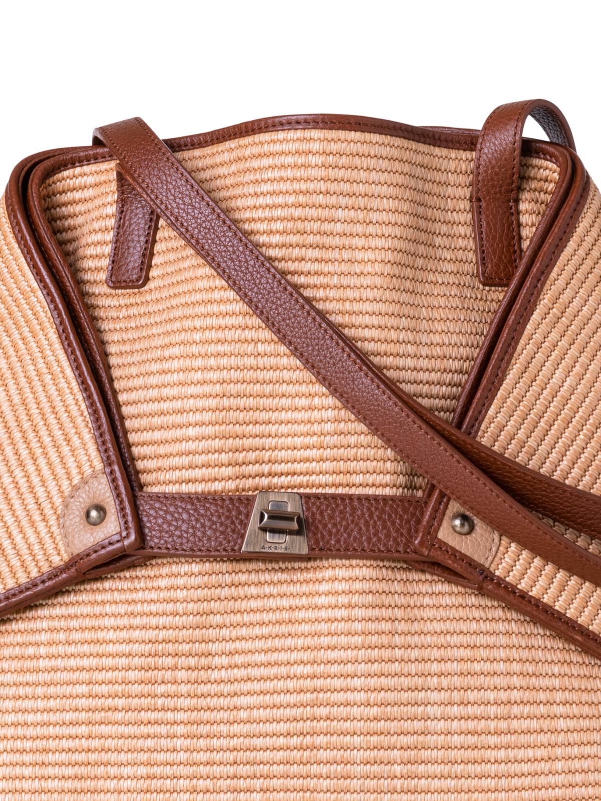 Designer Ai Medium Shoulder Tote - Beige - Braun