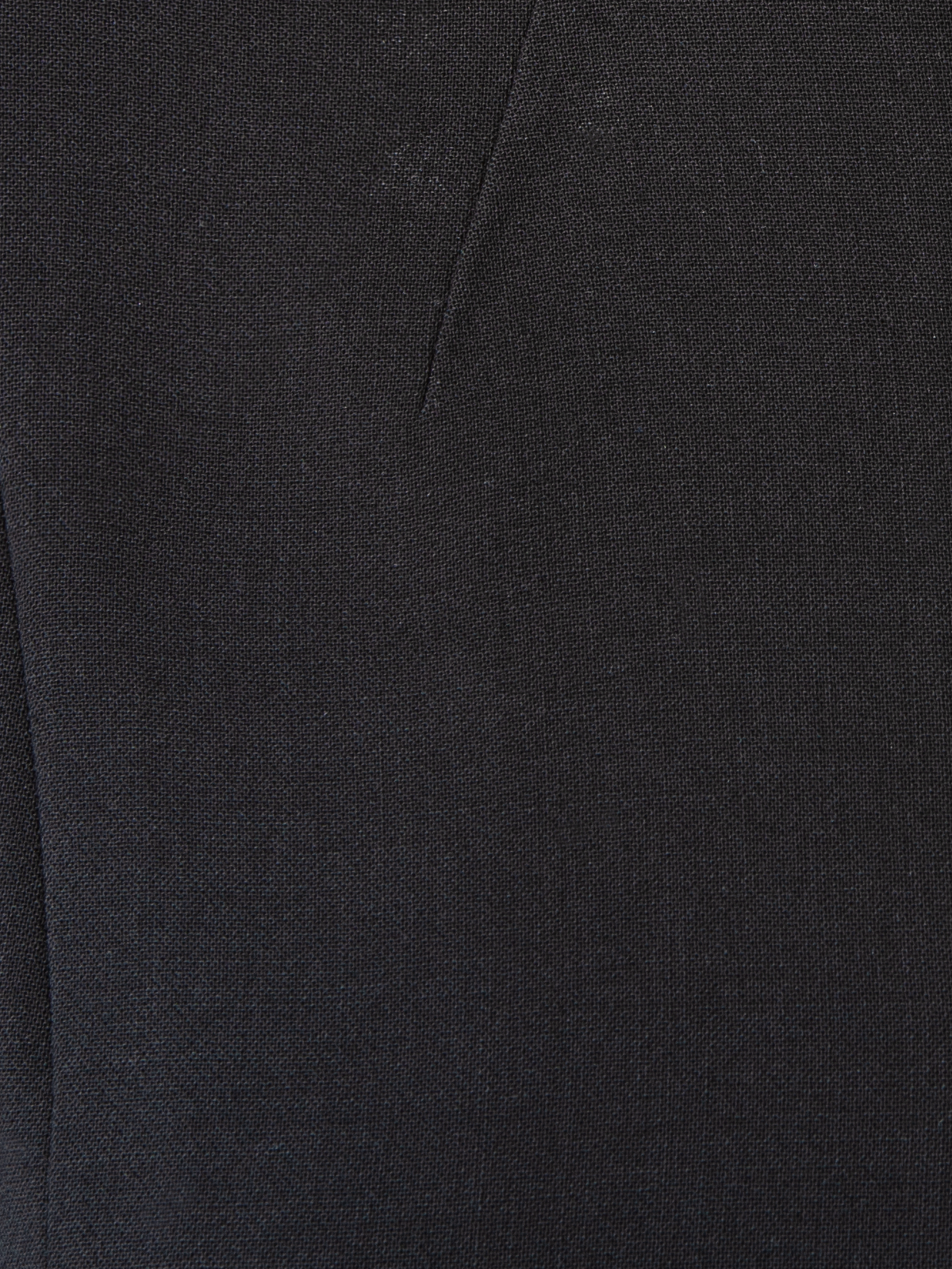 Designer Etuikleid aus Woll-Doubleface mit Stehkragen - Schwarz