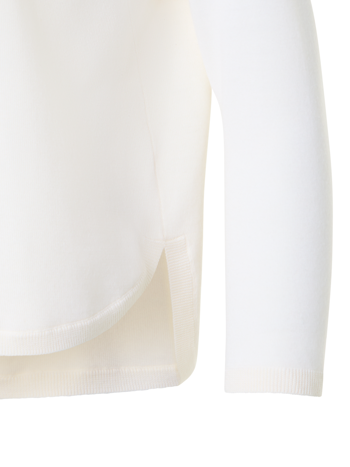 Designer Feiner Merinowolle-Signature-Strickpullover - Weiss