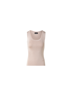 Designer Seiden-Stricktop - Beige