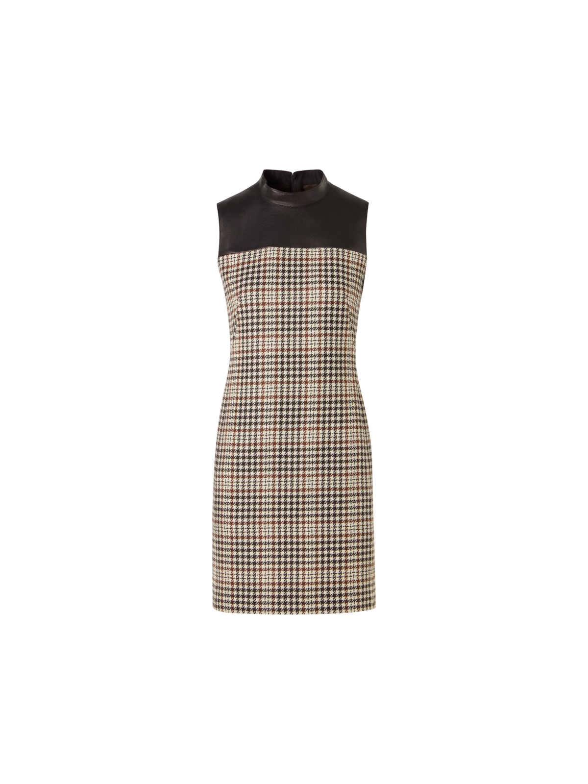 Designer Ärmelloses Mini-Etuikleid aus kariertem Tweed - Bunt