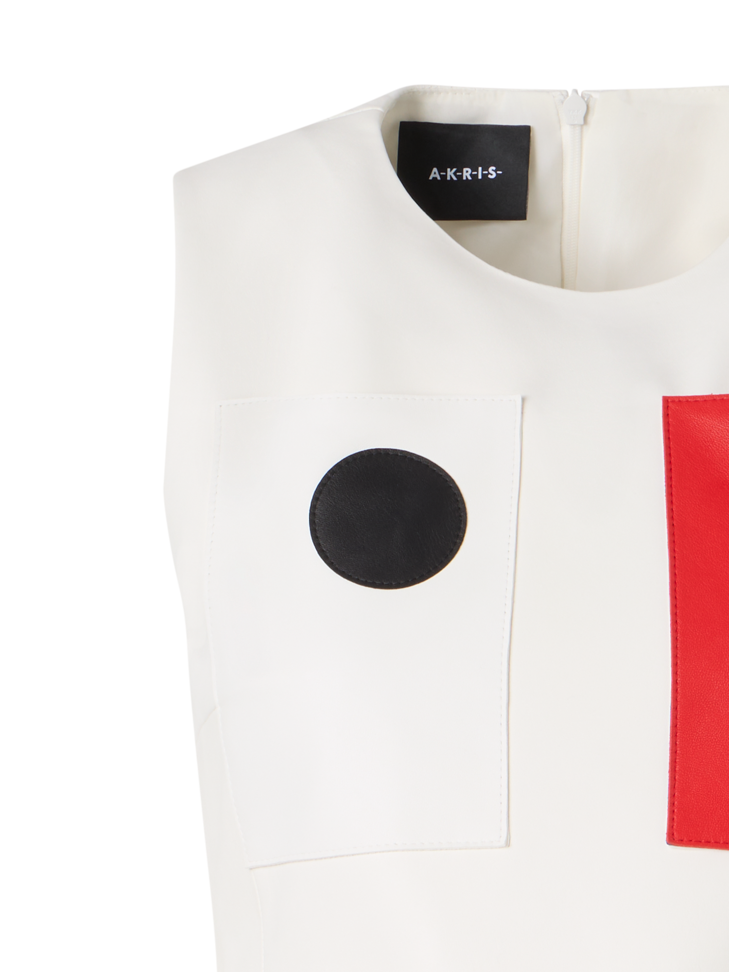 Designer Kurzes Etuikleid mit Paravent-Patchwork - Bunt