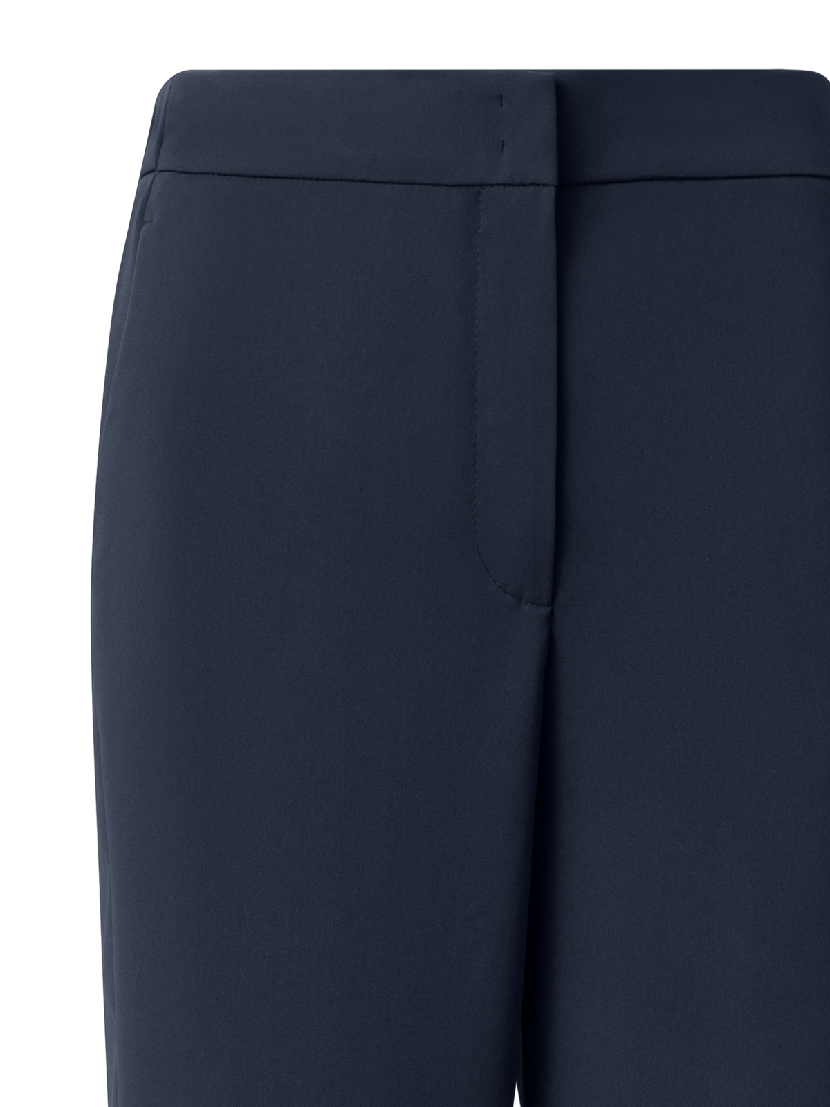 Designer Gerade Laser-Cut-Hose mit elastischem Bund - Dunkelblau - Blau