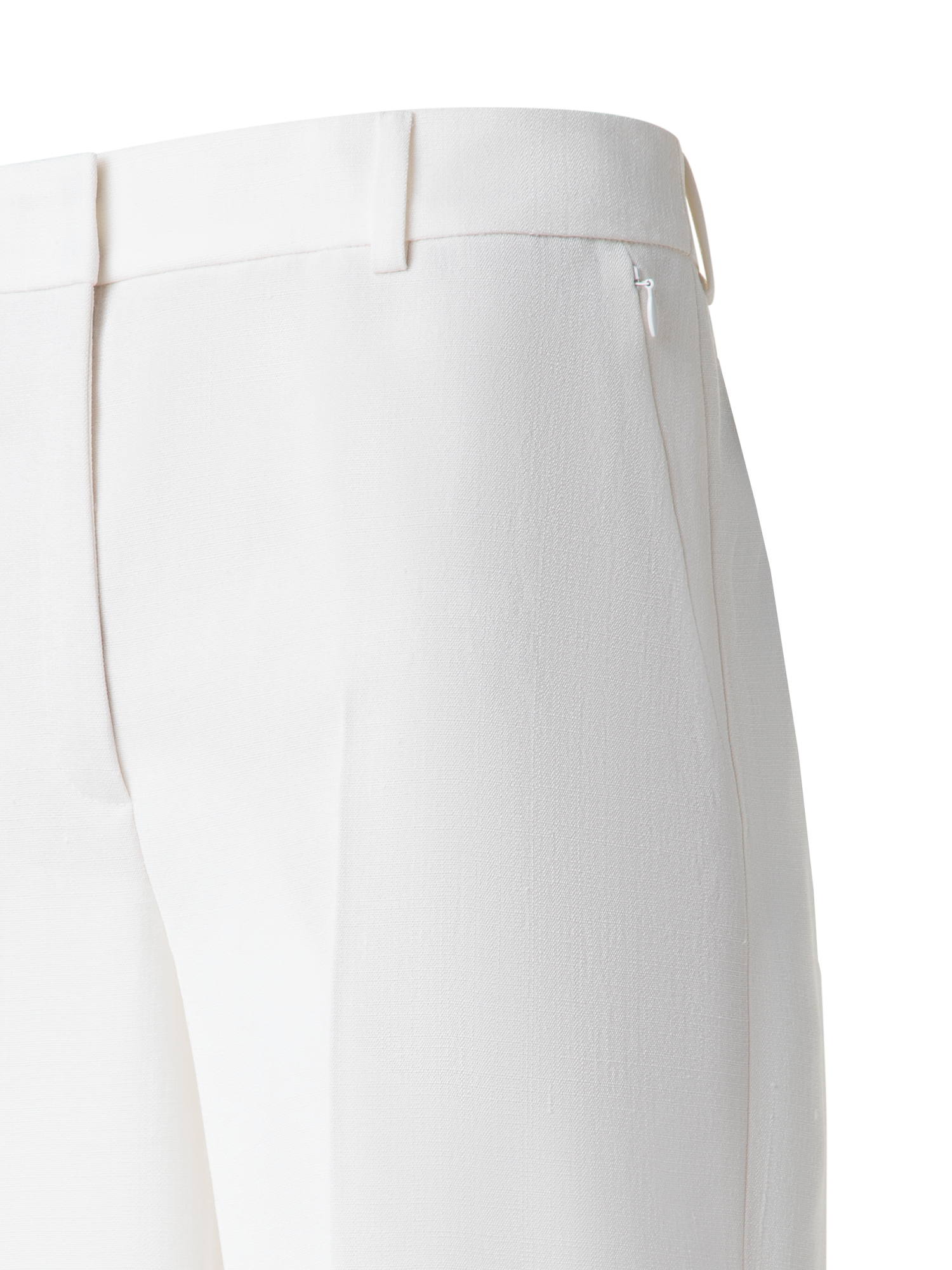Designer Bermudashorts aus Shantung-Seide - Weiss