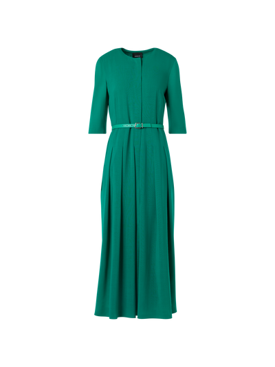 Designer Langärmeliges Midikleid aus Shelly-Wolle - Grün