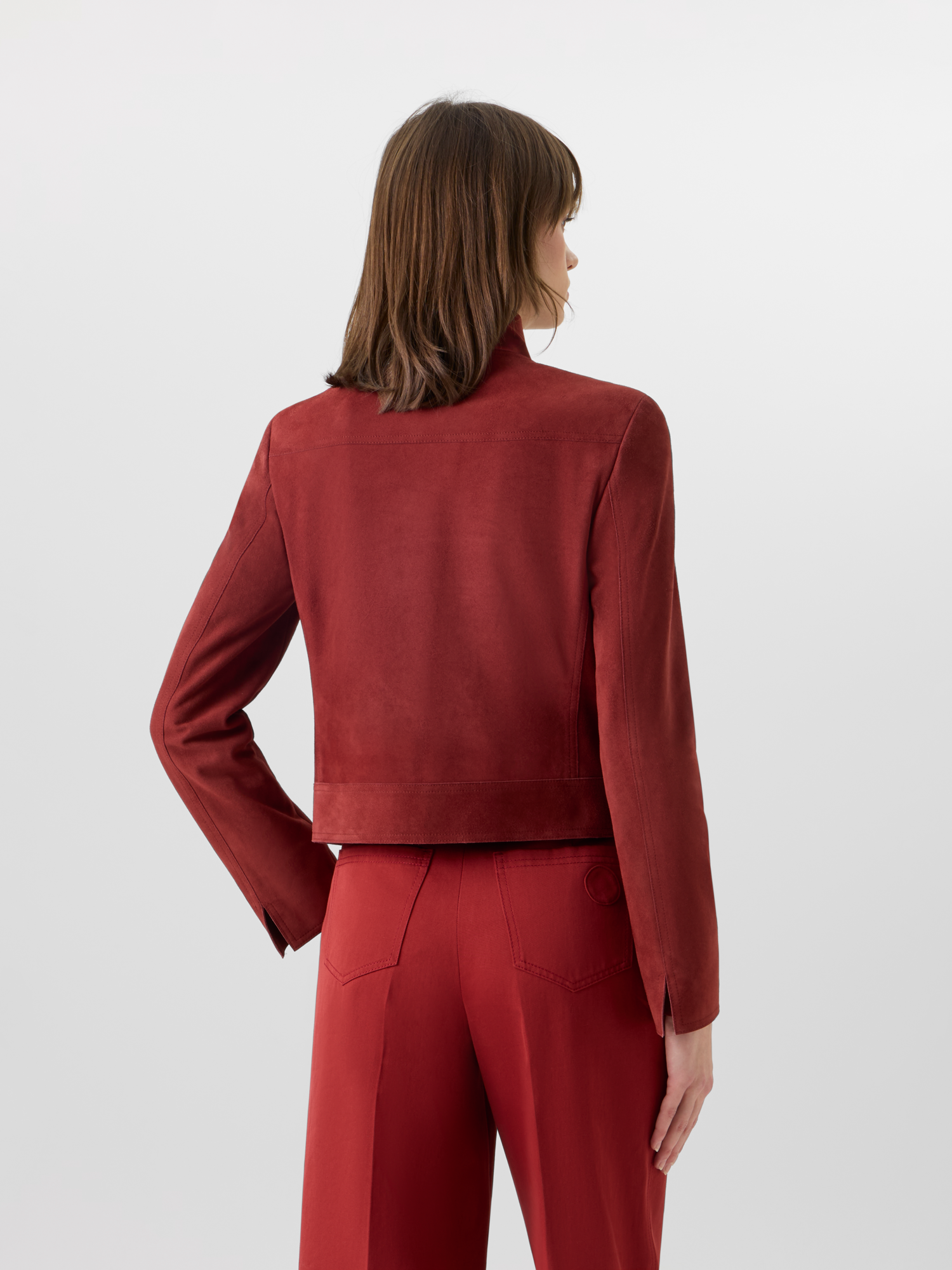 Designer Chiara Wide-Leg Hose aus Baumwollgabardine - Rot 