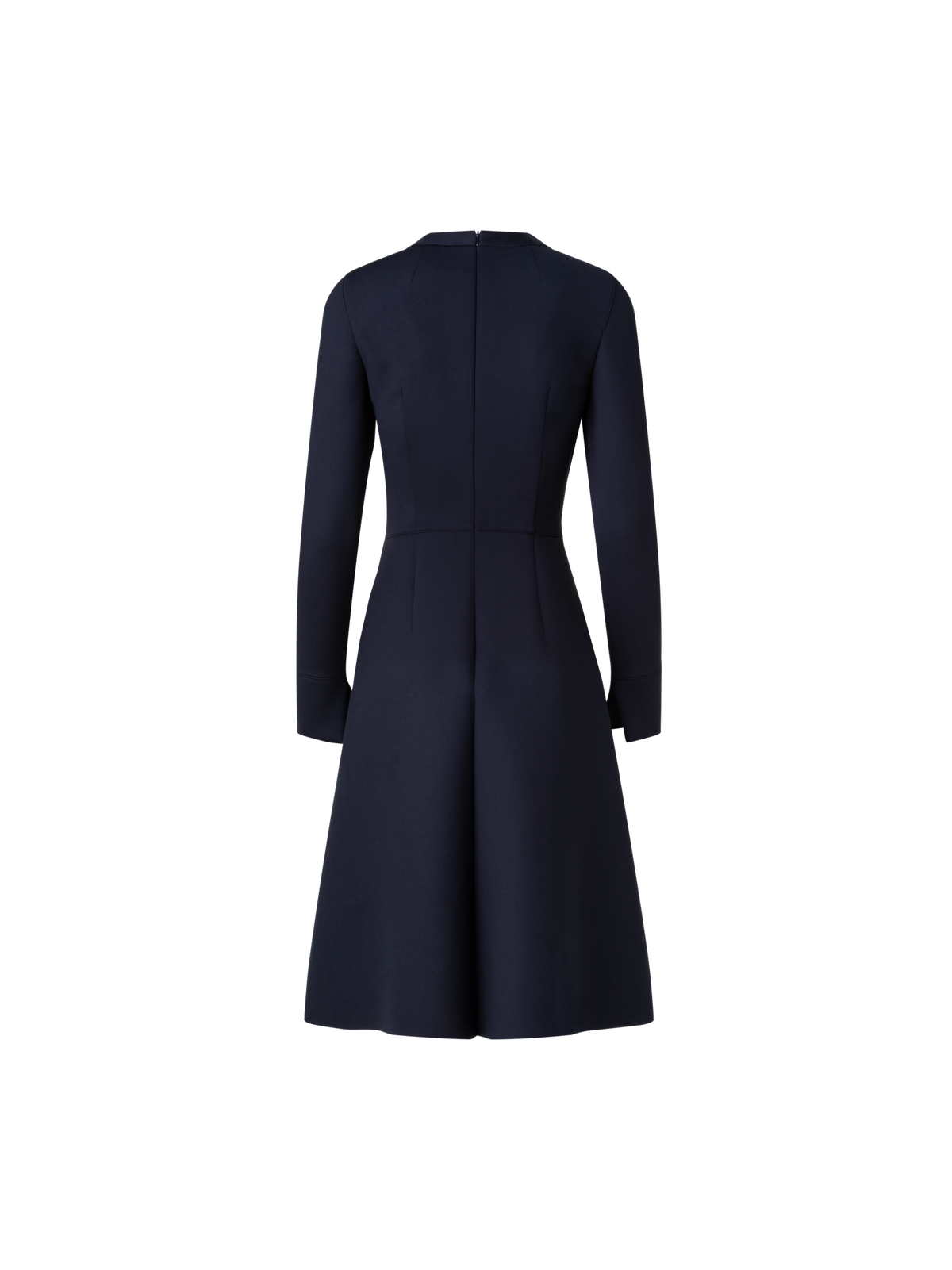 Designer Neopren-Kleid in A-Linie - Schwarz