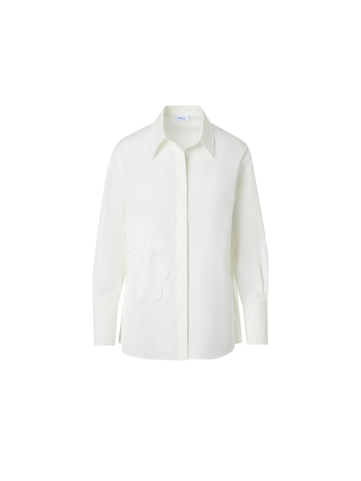 Designer Cotton Poplin Blouse with 3D Flower embroidery