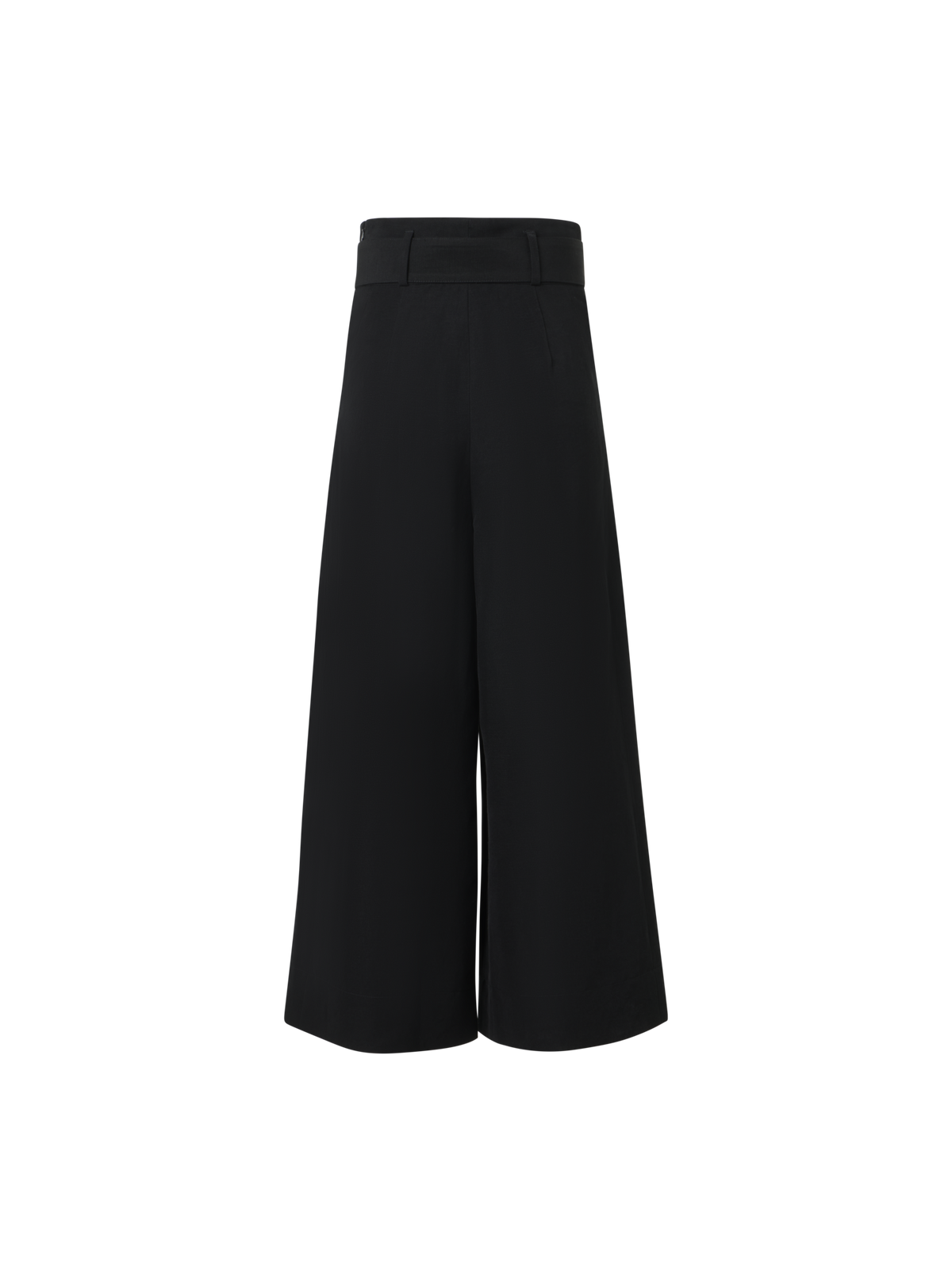 Designer Fiorella plissierte Culotte aus Leinen-Viskose - Schwarz