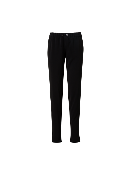 Designer Tapered Jogger-Hose aus Lasercut-Crêpe - Schwarz