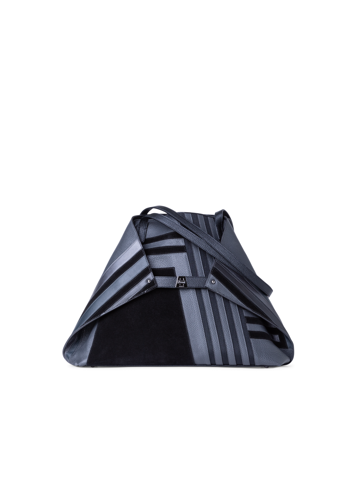 Designer Ai Medium Shoulder Tote - Schwarz - Grau - Bunt