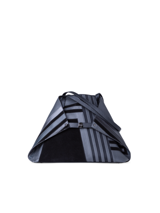 Designer Ai Medium Shoulder Tote - Schwarz - Grau - Bunt
