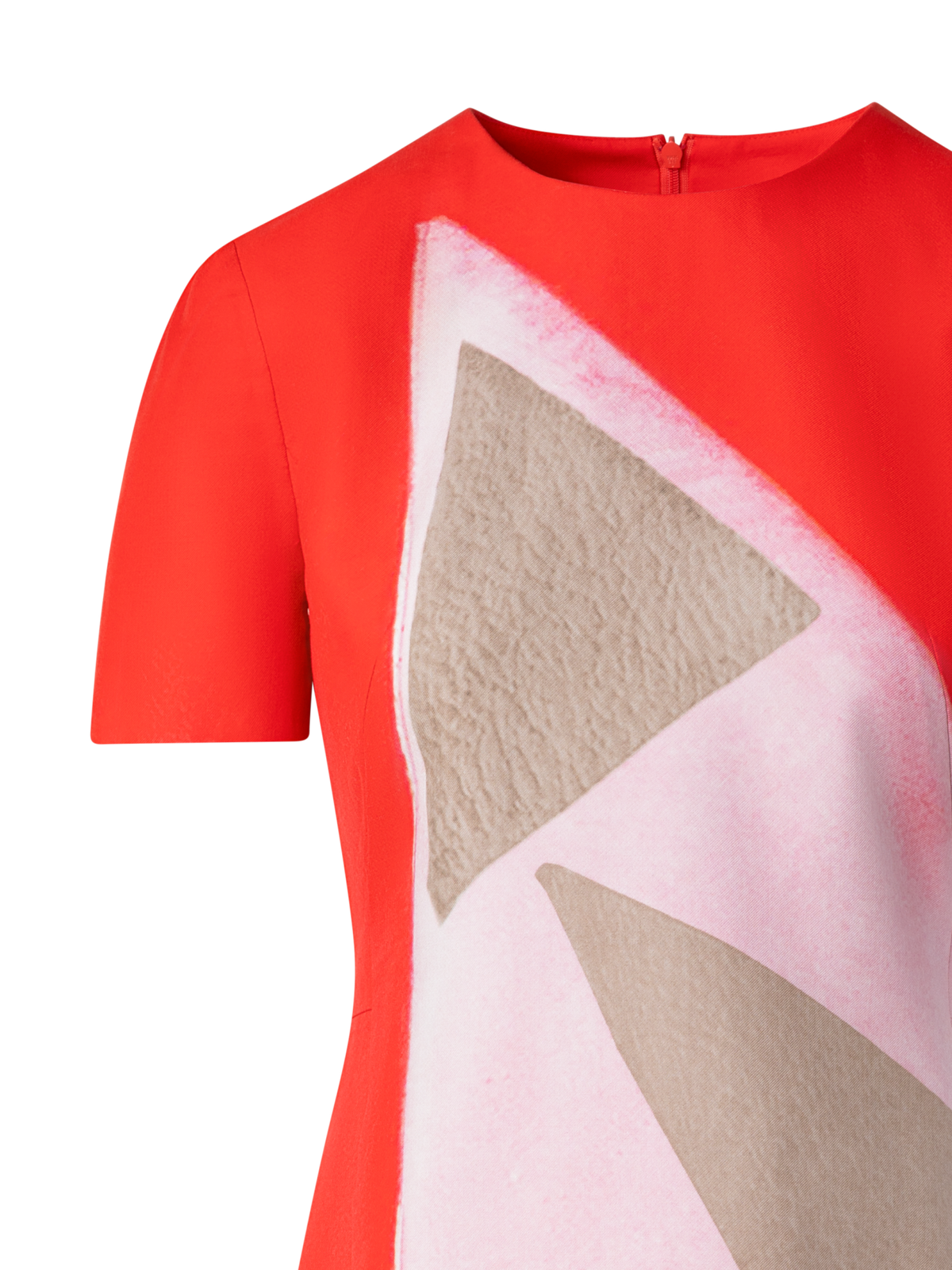 Designer Etuikleid aus Baumwollseide mit Spectra Druck - Bunt