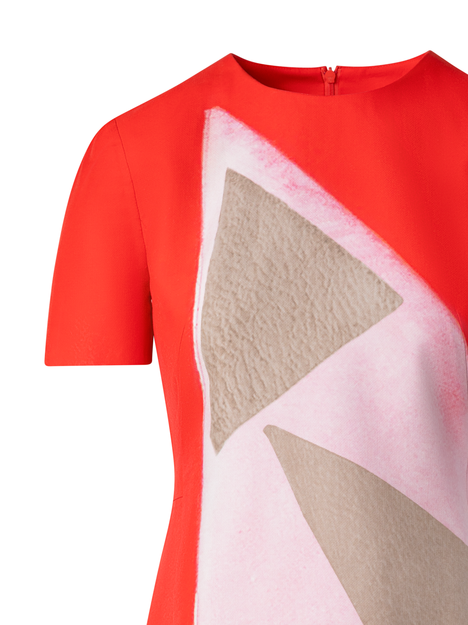 Designer Etuikleid aus Baumwollseide mit Spectra Druck - Bunt