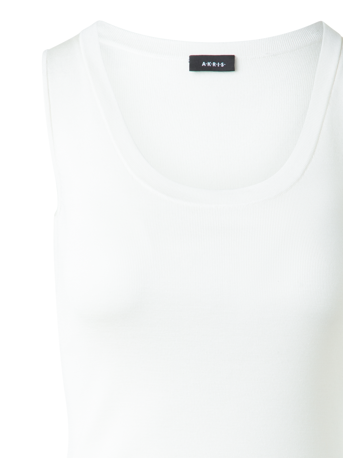 Designer Strick-Tank-Top aus Seiden-Stretch - Ecru - Weiss