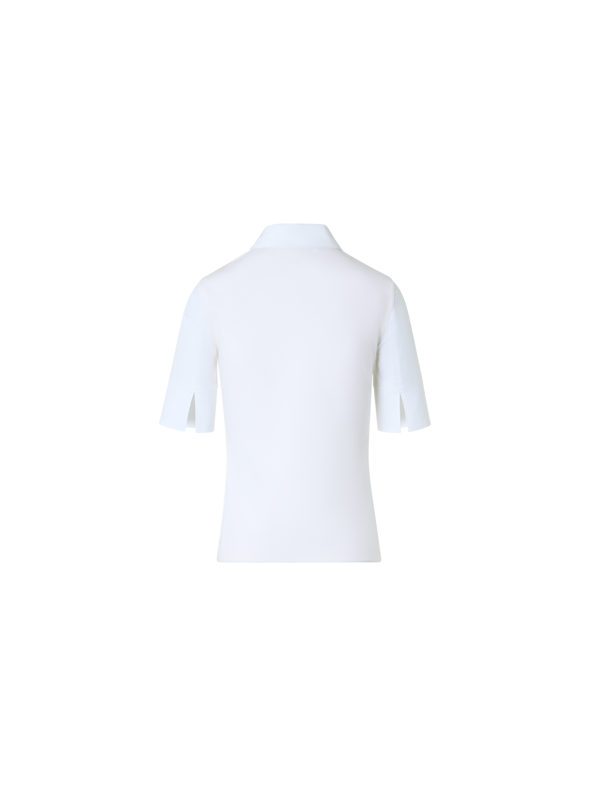 Designer Polo aus Baumwolljersey mit Popeline-Details - Weiss