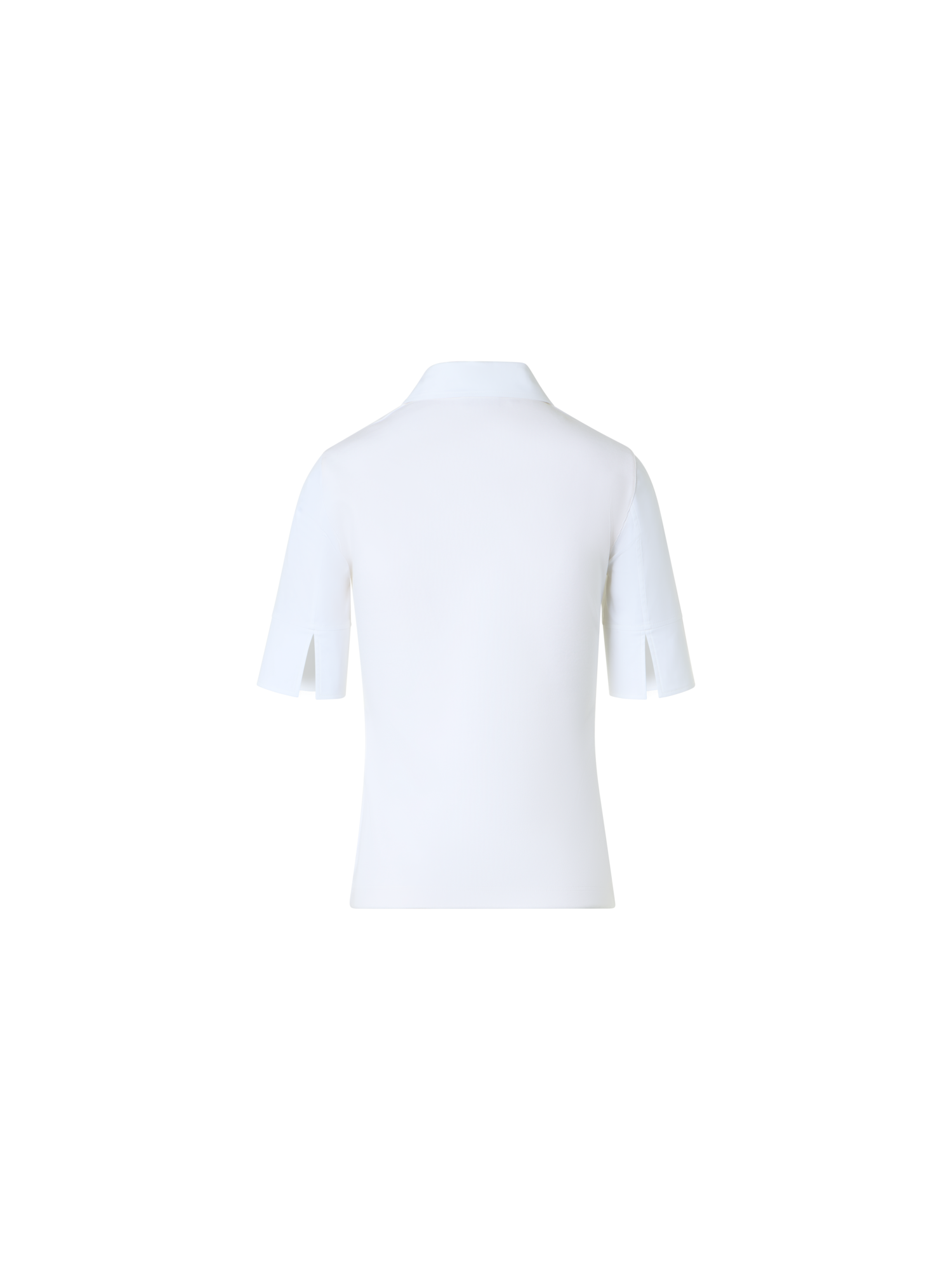 Designer Polo aus Baumwolljersey mit Popeline-Details - Weiss