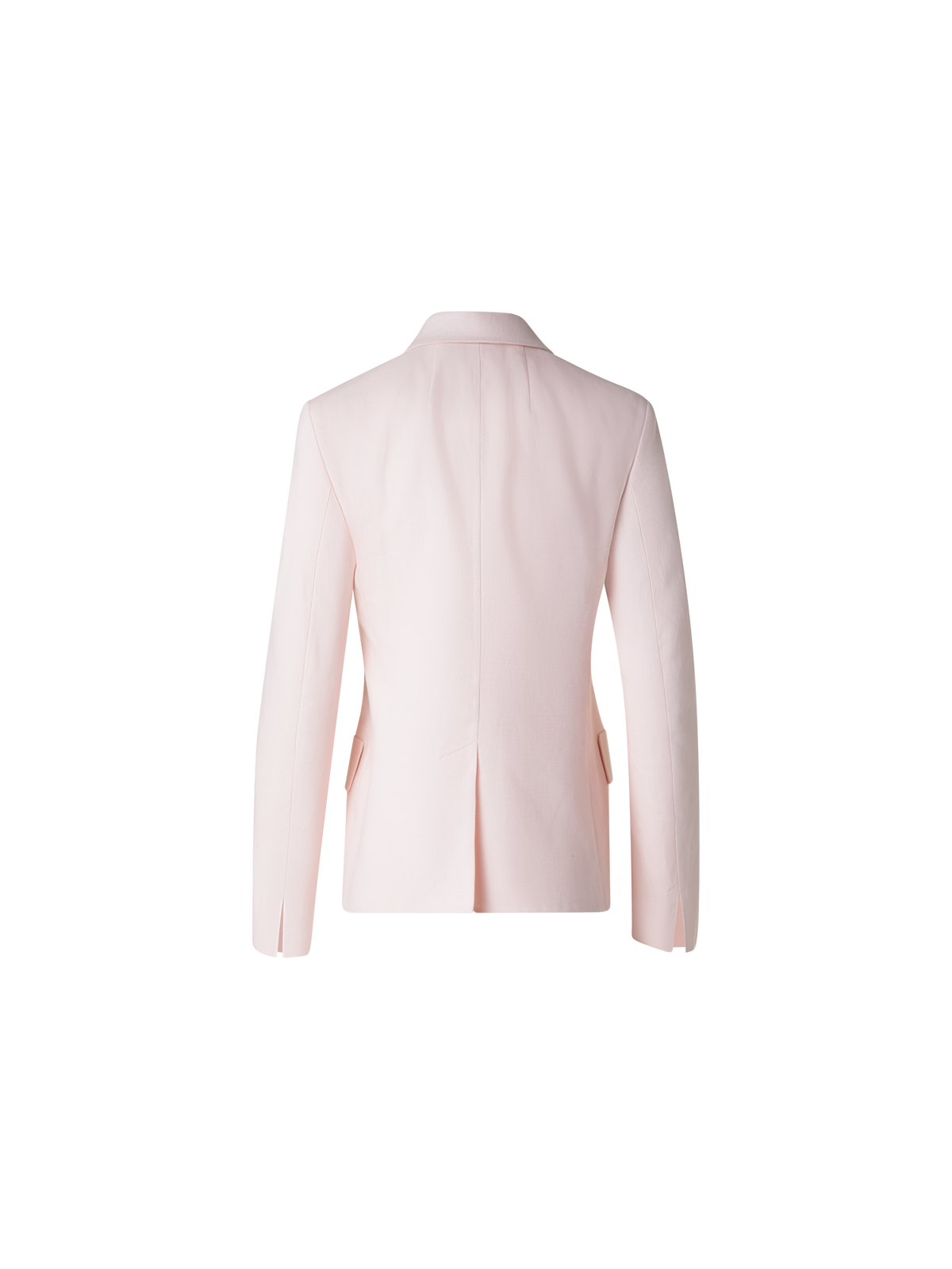 Designer Zweireihiger Blazer aus Leinen-Doubleface - Rosa