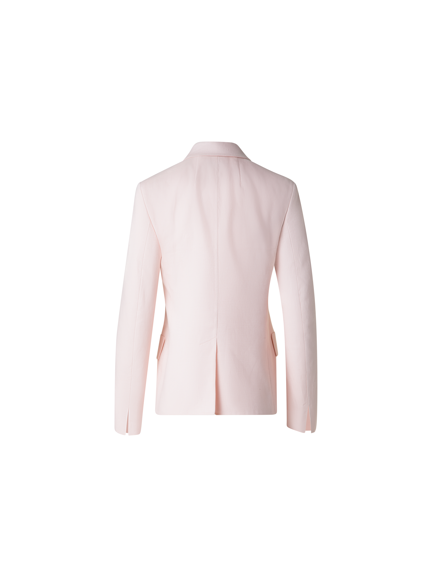 Designer Zweireihiger Blazer aus Leinen-Doubleface - Rosa