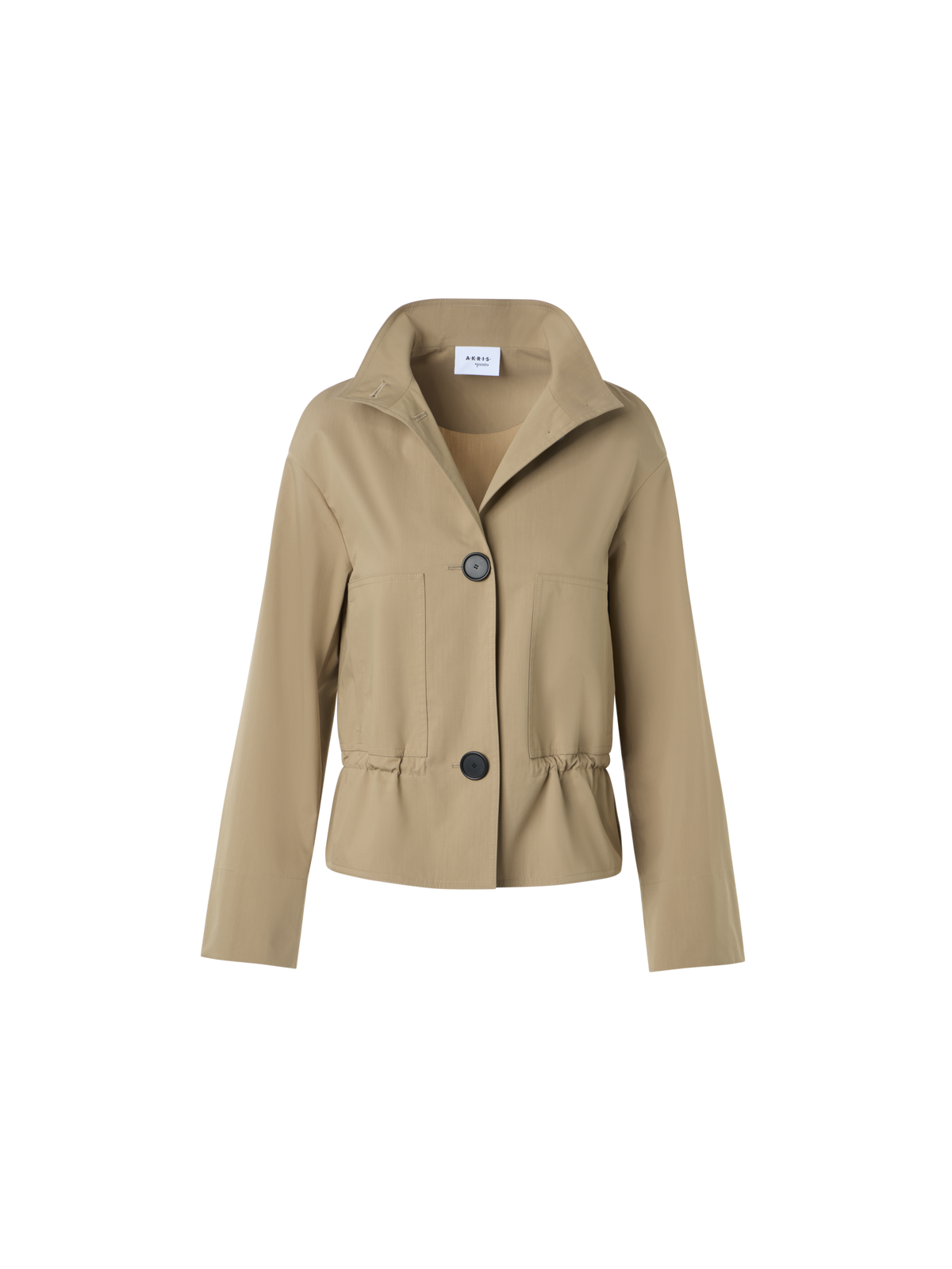 Designer Kurze Baumwoll-Parkajacke mit elastischem Bund