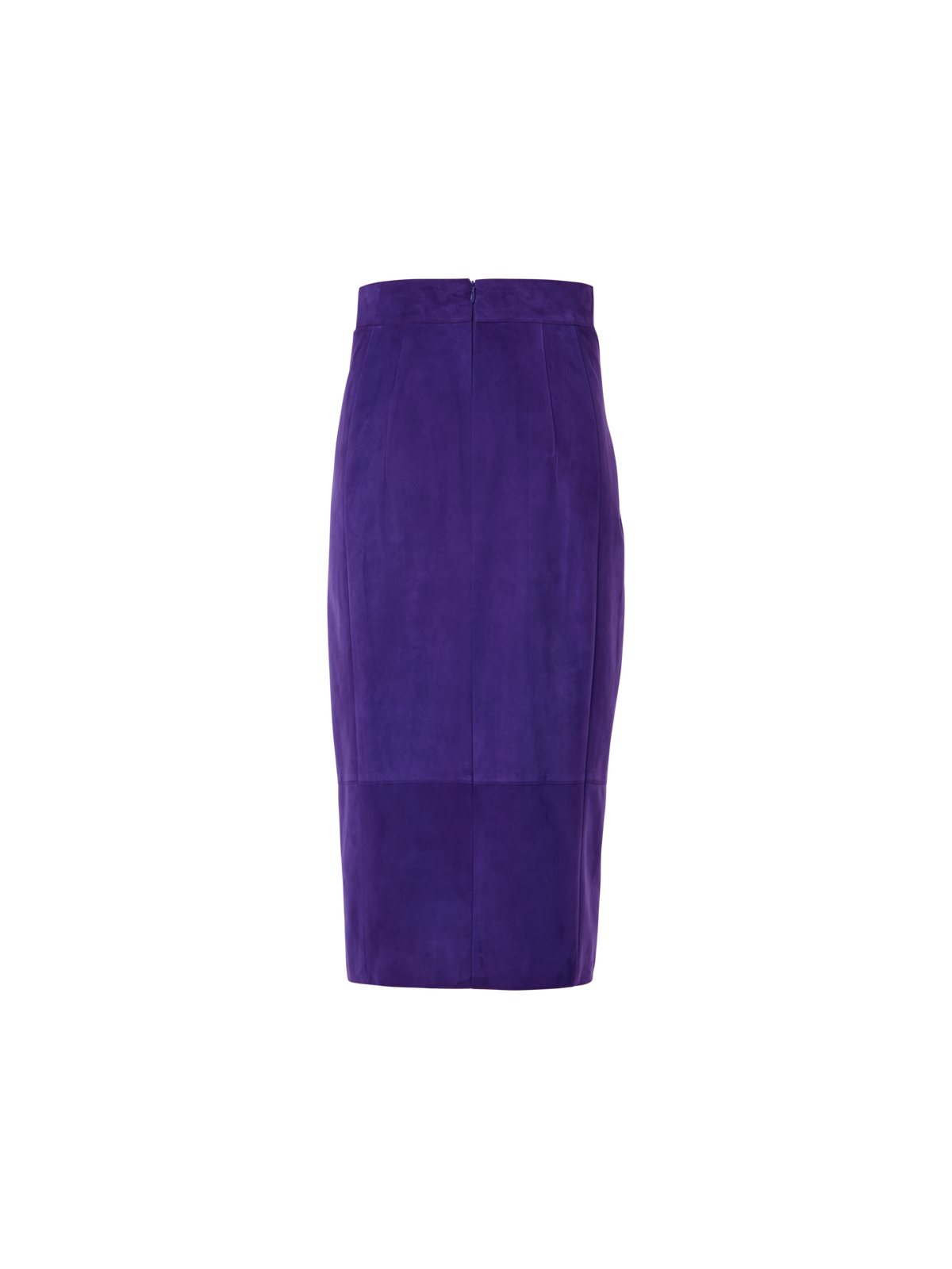 Designer Bleistiftrock aus Wildleder - Violett