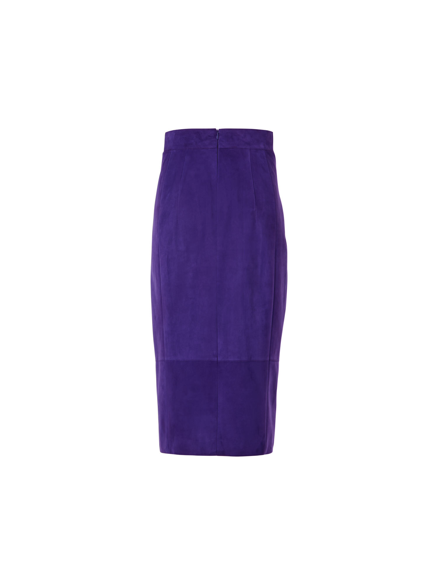 Designer Bleistiftrock aus Wildleder - Violett