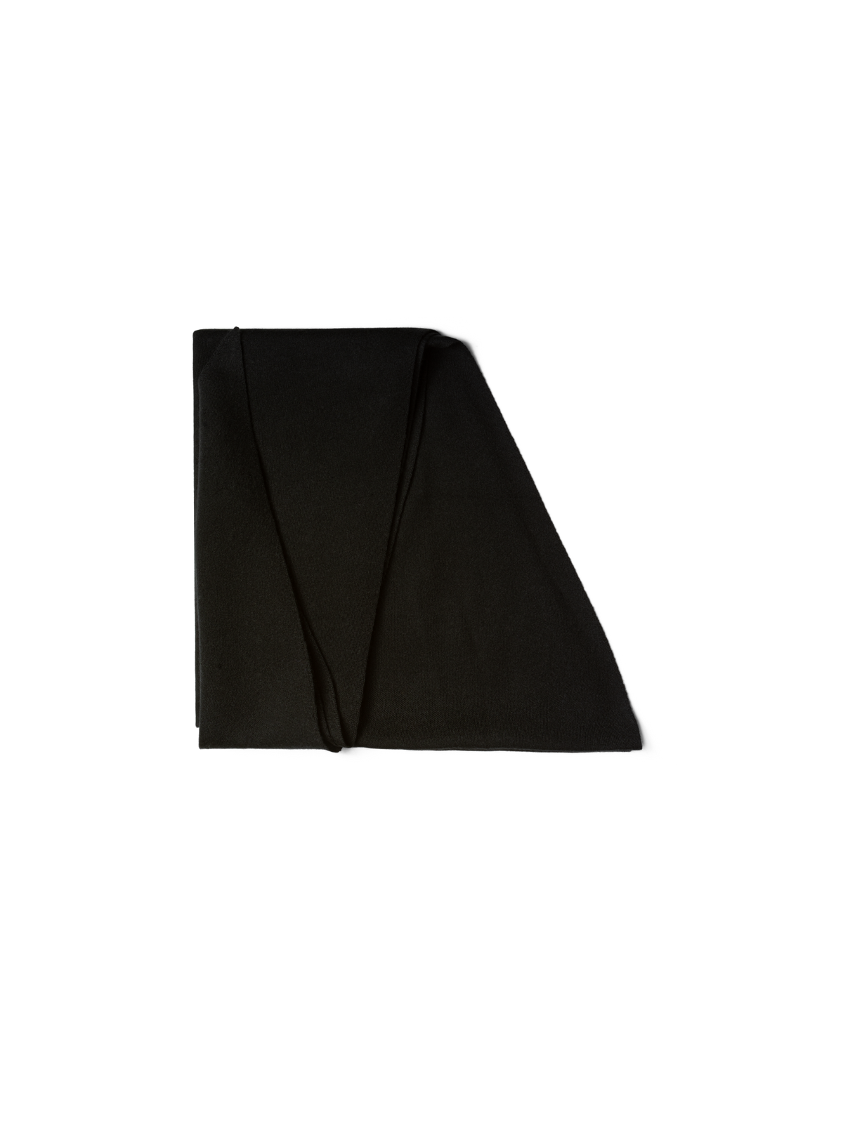 Designer Trapezförmiger Schal aus Kaschmir und Seide - Schwarz