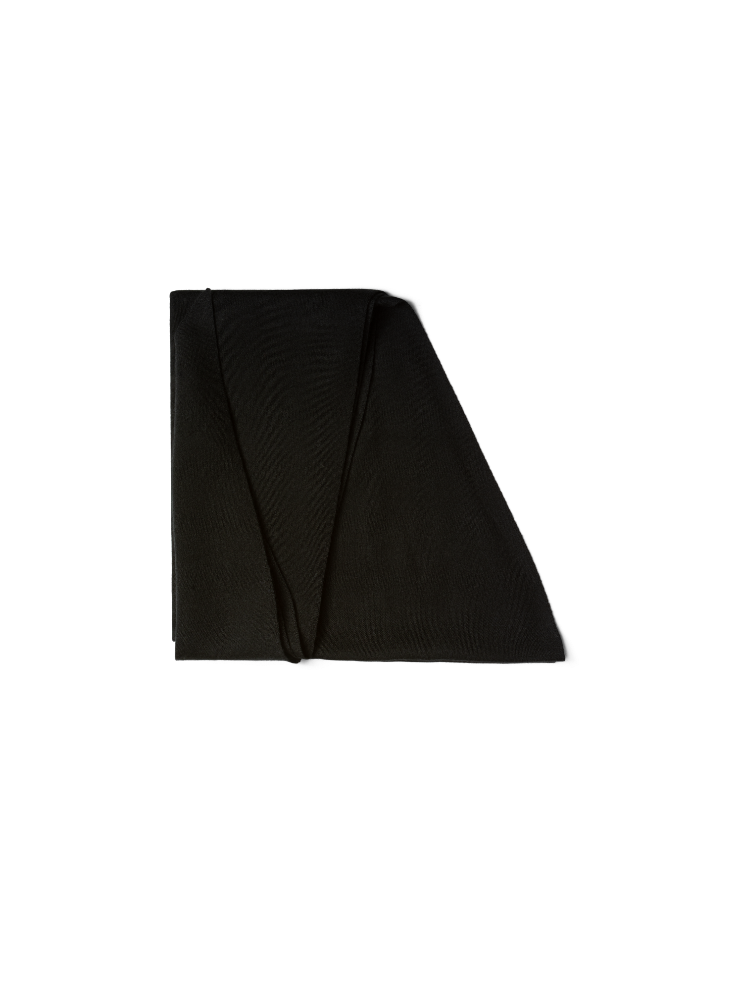 Designer Trapezförmiger Schal aus Kaschmir und Seide - Schwarz