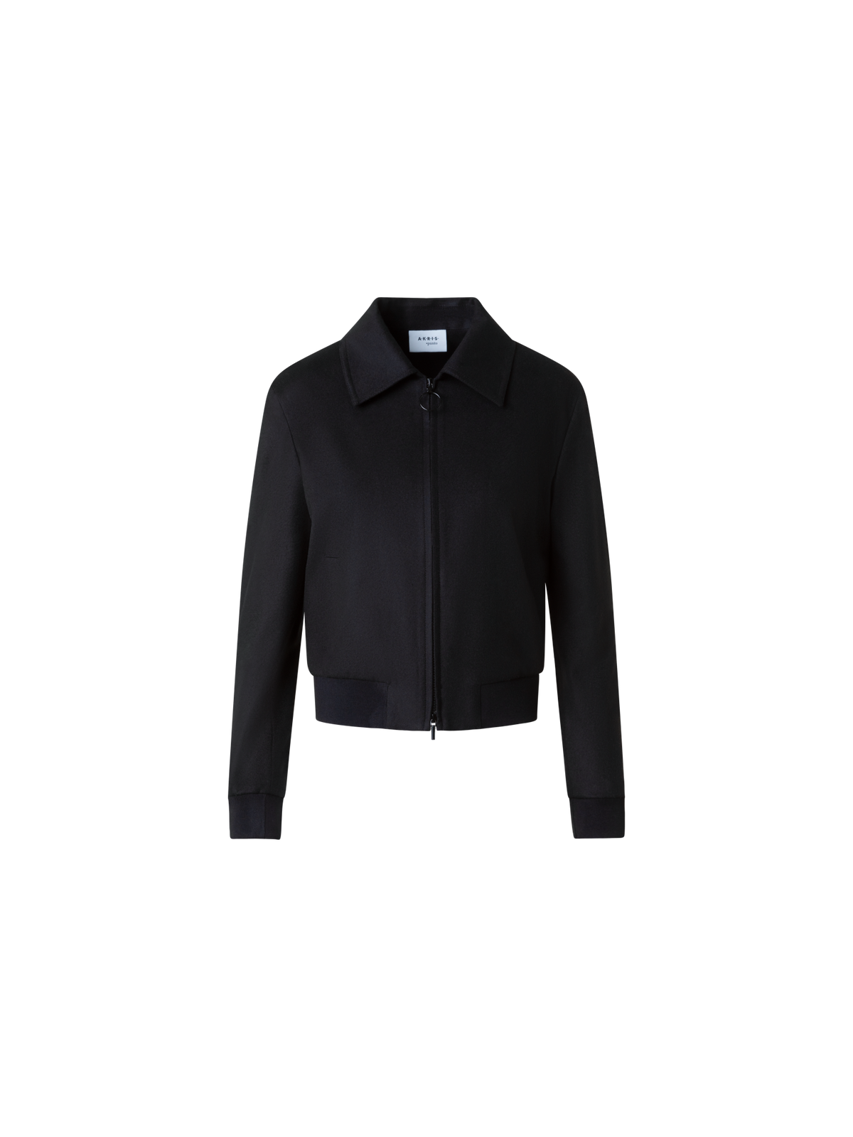 Designer Kurzer Wolle Kaschmir Blouson - Schwarz