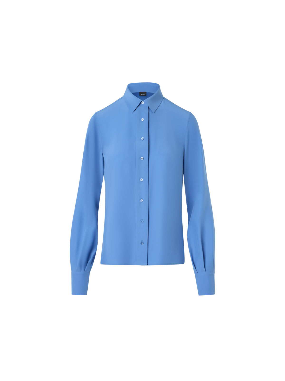 Designer Tunikabluse aus Seidenkrepp - Blau