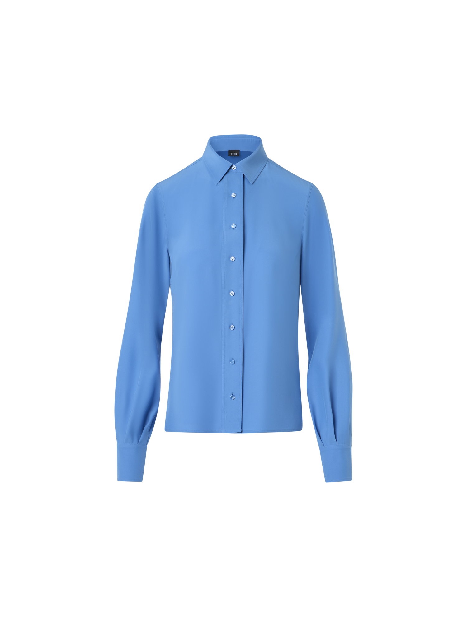 Designer Tunikabluse aus Seidenkrepp - Blau