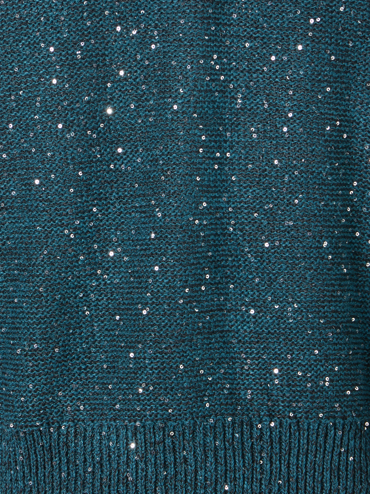 Designer Cardigan aus Leinen-Baumwolle mit Mikro-Pailletten - Grün
