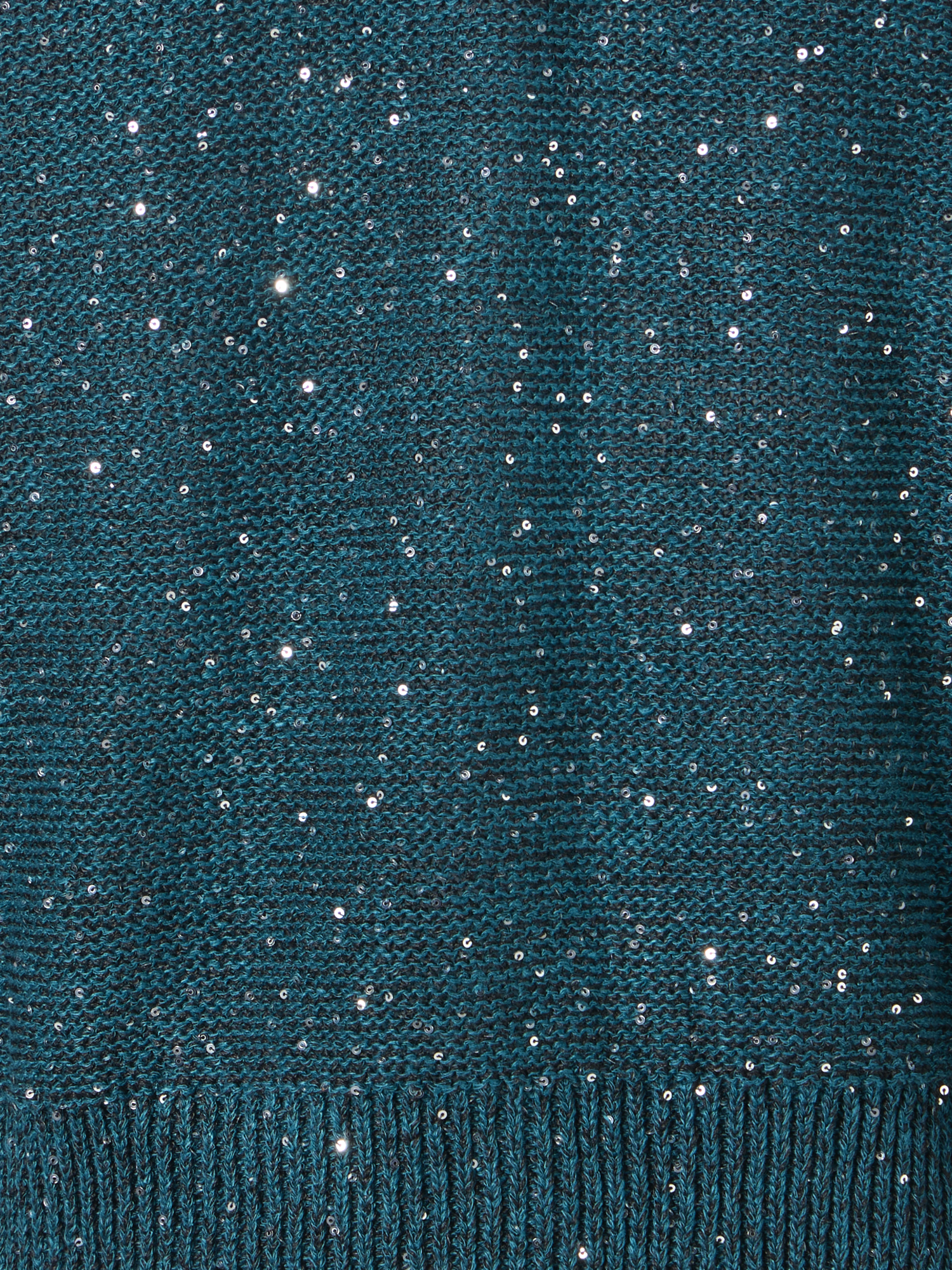 Designer Cardigan aus Leinen-Baumwolle mit Mikro-Pailletten - Grün