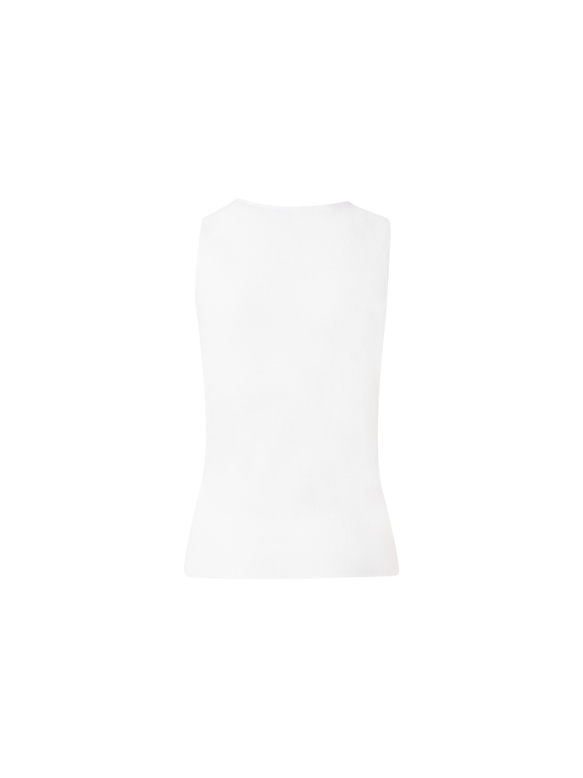 Designer Tank Top aus Leinen-Stretch-Strick - Ecru