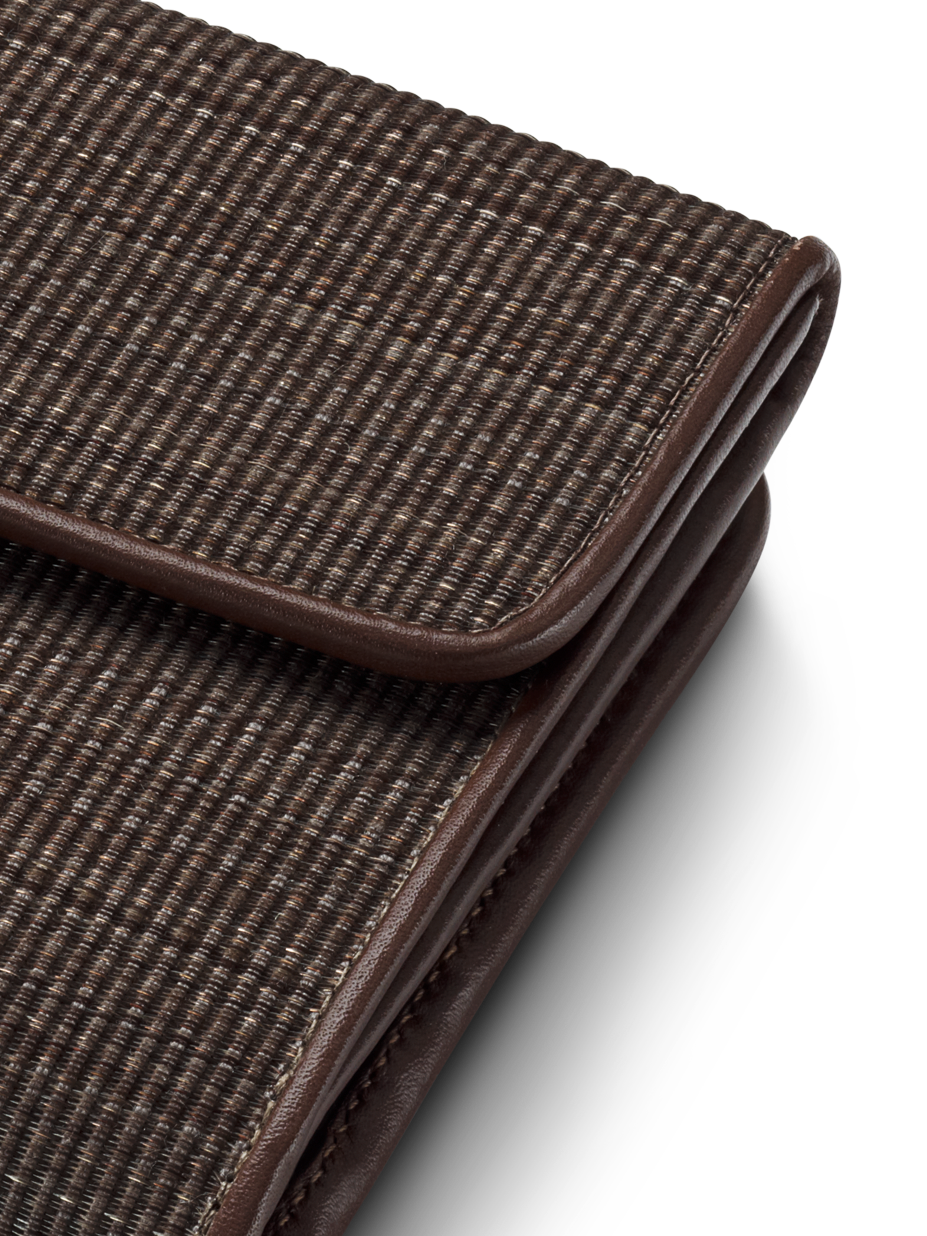 Designer Small Flap Over Wallet in Horsehair, 10.3 x 9.5 x2.3 cm