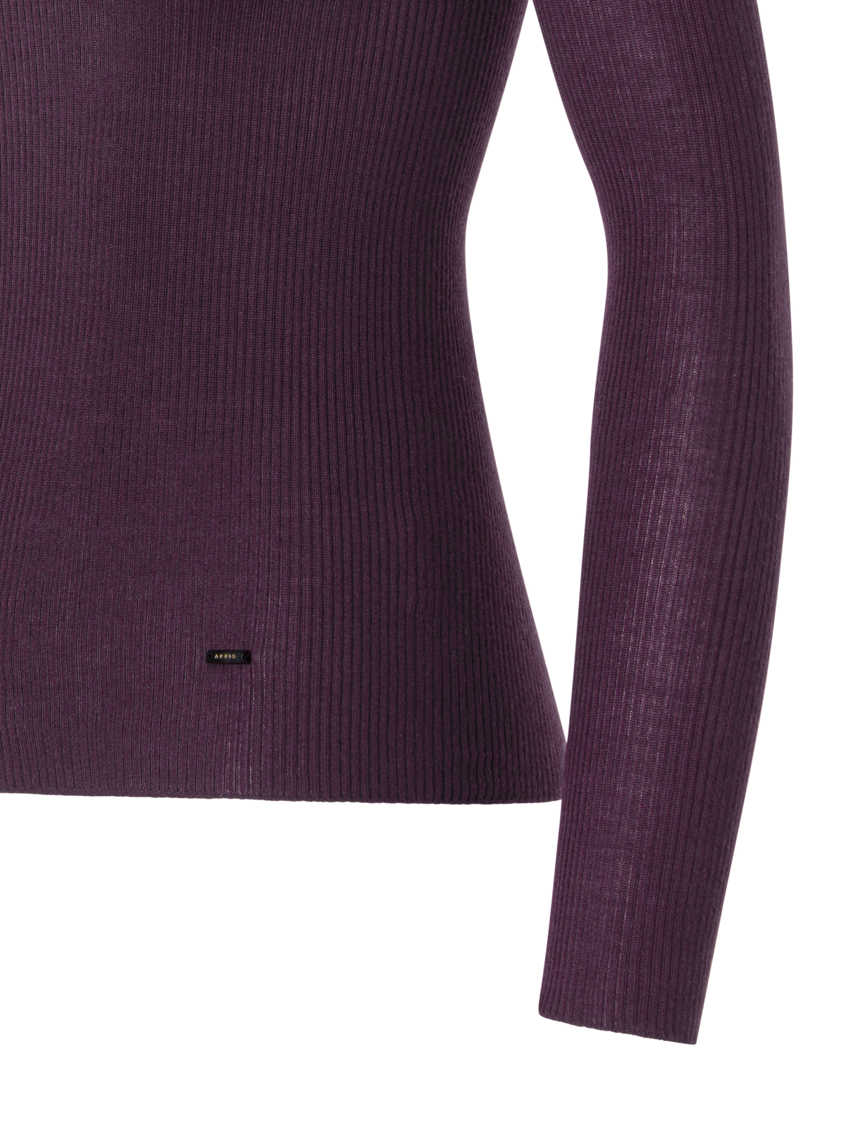Designer Feinripp-Pullover aus Kaschmirseide mit Stehkragen - Rot