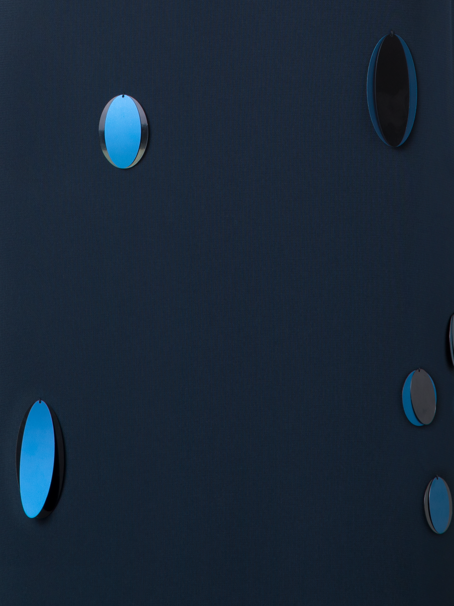 Designer Festes Laser Cut Tunikakleid mit Dropping Dots - Dunkelblau - Blau