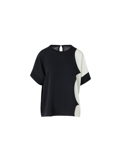 Designer Oversize-Pullover aus Seide mit Cloud-Druck - Bunt