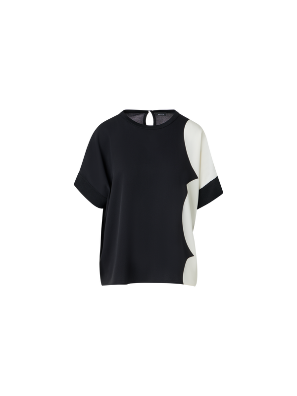 Designer Oversize-Pullover aus Seide mit Cloud-Druck - Bunt