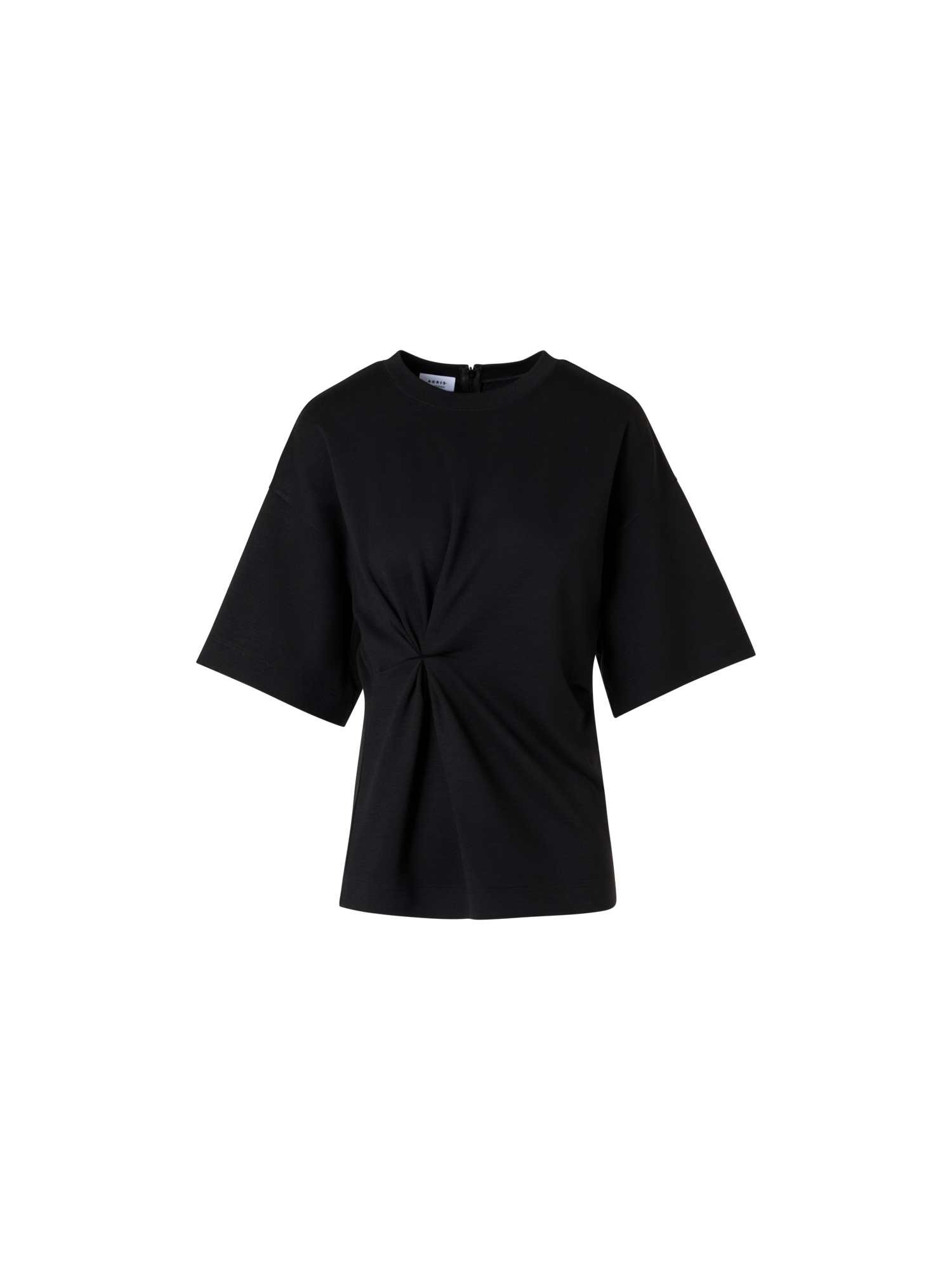 Designer Kurzärmeliges T-Shirt mit Punto Dot Applikation - Schwarz