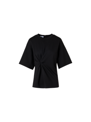 Designer Kurzärmeliges T-Shirt mit Punto Dot Applikation - Schwarz