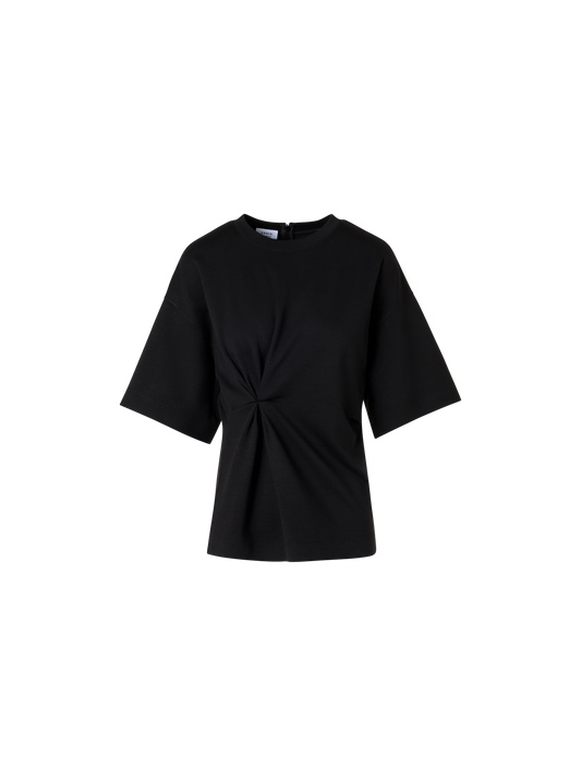 Designer Kurzärmeliges T-Shirt mit Punto Dot Applikation - Schwarz